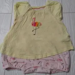 フラミンゴ刺繍 ・オール