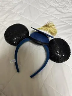 ディズニー ミッキー型カチューシャ 黒と青