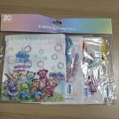 ダッフィー＆フレンズ　カラフルハピネス　20周年　きんちゃく３枚セット