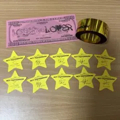 TXT ACT:TOMORROW 銀テープ　ルザラバ札　星　落下物