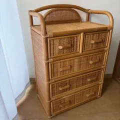 ラタン　ヴィンテージ　チェスト