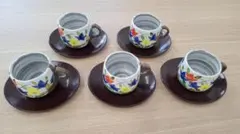 和風コーヒーカップ＆ソーサー 5客セット