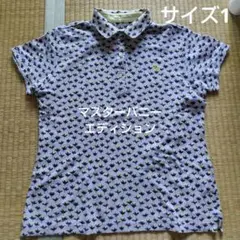 マスターバニー　半袖　ポロシャツ　レディース　サイズ1 Mサイズ ゴルフ　花柄