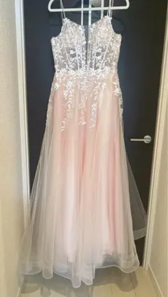 【最高級品質】バースデードレス キャバドレス ロングドレス ピンク XS〜S