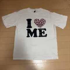 I LOVE ME プリント 半袖 Tシャツ ホワイト