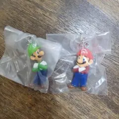 スーパーマリオめじるしアクセサリー マリオとルイージ 2個セット