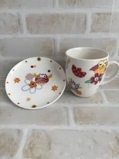 フクロウデザイン カップ&プチプレート