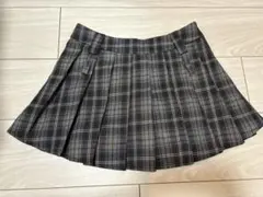 WEGO プリーツスカート チェック柄 グレー系