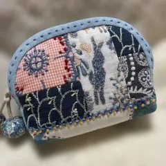 ハンドメイド★パッチワークミニポーチ　ミナペルホネン