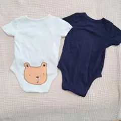 BabyGAP ボディスーツ ホワイト・ネイビー 80 ㎝