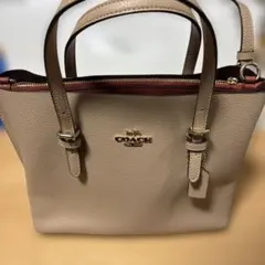 COACH トートバッグ バイカラー ベージュ イエローBeechwood 美品 