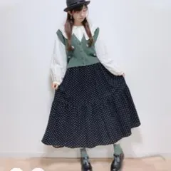 新品未使用　サマンサモスモス 柄アソート裾ティアードスカート