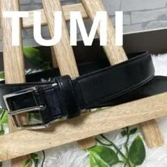 【美品】TUMI ブラックレザーベルト　ビジネス