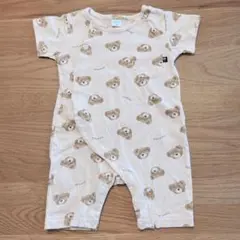 futafuta (フタフタ)くま柄 半袖ロンパース 80