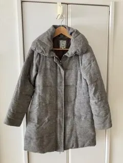 BEAMS HEART ヘリンボーンツィード ダウンコート