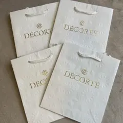 DECORTÉ デコルテ　エンボスショップ袋 4枚セット