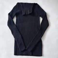 無印良品 首のチクチクを抑えた太リブタートルネック洗えるセーター