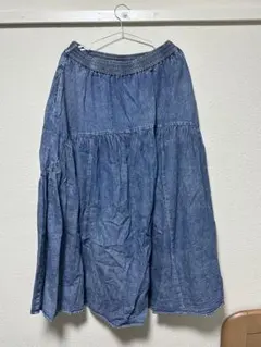 denifits デニム　ロングスカート　フレア　3L