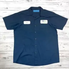 cintas 半袖シャツ ワッペンロゴ ネイビー L 0930