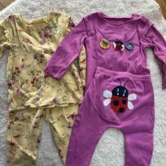 next 花柄と虫刺繍のベビー服セット
