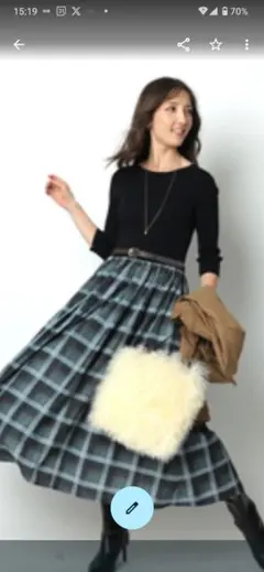 アプワイザーリッシェ　ベルト付きチェックタフタ　ドッキングワンピース