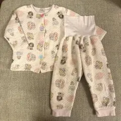 ディズニープリンセス　腹巻き付き　キルティングパジャマ