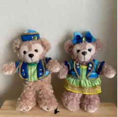 ダッフィー シェリーメイ 15周年 ぬいぐるみバッジ