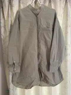 UNIQLO オーバーサイズシャツ　グリーンMレディース