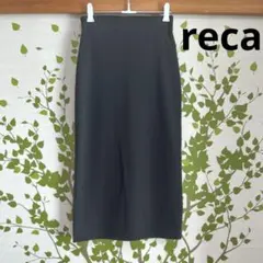 reca ウエストゴム リブスウェットスカート ブラック