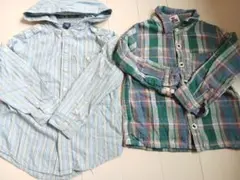 babyGap フード付きストライプシャツ