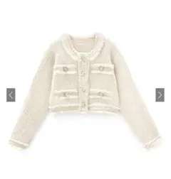 GRL フリンジショート丈ニットカーディガン[dr482]