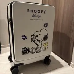 Snoopy キャリーケース 機内持ち込み ホワイト折りたたみ バッグ付き