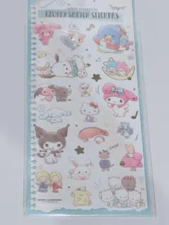 サンリオ　フラッフィースケッチステッカーシール