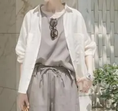 新品 jsluxe ☆ C/L/Raシャンブレーフードシャツ - メルカリ
