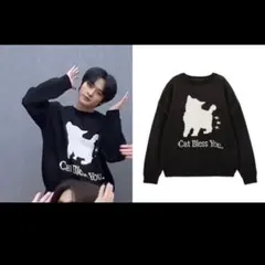 ITZAVIBE 猫ニット 黒 FREEサイズのサムネイル