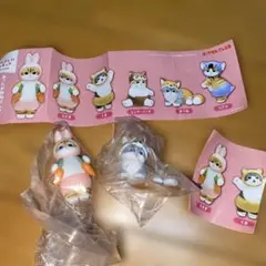 にゃんぱんつ　フィギュア　うさぎ　きつね　2個　新品　未使用