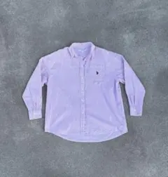 U.S. POLO ASSN. ストライプ柄　長袖シャツ　ピンク　ホワイト