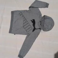 PUMA プーマ キッズ パーカー グレー