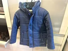 最終値下！【最終価格】青、kids 130フード付き 中綿コート