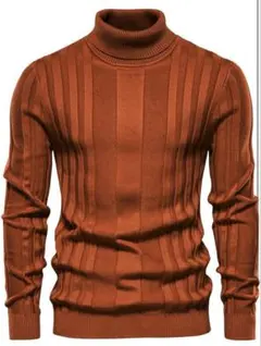 メンズ セーター タートルネックニット ニット ストライプ トップス