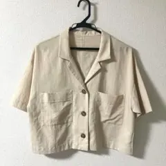 mysty woman 開襟ショートシャツ　エクリュのサムネイル