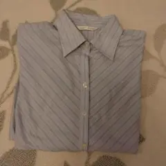 SHIRT'S PLAZA 水色ストライプ長袖シャツ