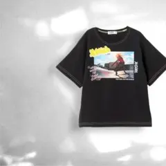 新品 X-girl Stages エックスガール 半袖Tシャツ 黒 110cmのサムネイル