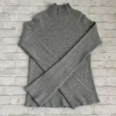 GRL ハイネックフレアスリーブリブニットトップス k9086d グレー