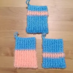 韓国たわし スセミたわし ポリエステル ハンドメイド 3枚セット 10