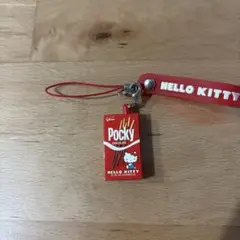 ハローキティ　レア　グリコポッキーとコラボストラップ