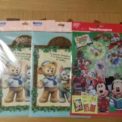 ダッフィー&ジェラトーニ、2016年クリスマス　クリアファイル3点セット