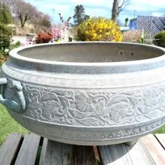 •青銅製火鉢••プランター　ビンテージ•ジャンクガーデン　レトロ火鉢　大きめ 2025年最新】火鉢 青銅の人気アイテム - メルカリ