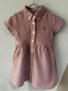 Ralph Lauren ポロシャツワンピース 80サイズ 赤系