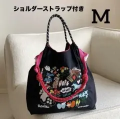 ボールアンドチェーン 刺繍 エコバッグ 動物 M ショルダーストラップ付き